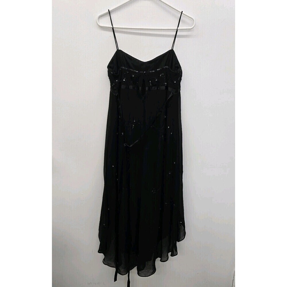 Scarlett Nite Women's Size 10 Black Beaded Dress (A35) - Picture 5 of 11